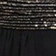 Contrast Sequin Butterfly Sleeve Split Thigh Chiffon Formal Dress